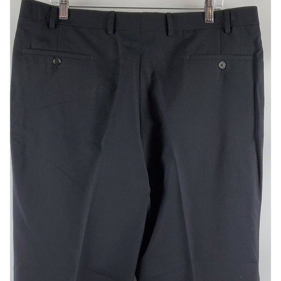 Lauren Ralph Lauren Mens Pants Pleated Front Straight Black 38WX29L Wool - Picture 6 of 8